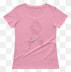 Black Cancer Ribbon Png - Image Of Ladiesfit Pink Ribbon Christmas Tshirt