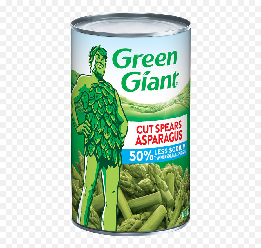 Green Giant 50 Less Sodium Cut Asparagus Spears 145 - Green Giant Asparagus Png,Asparagus Png