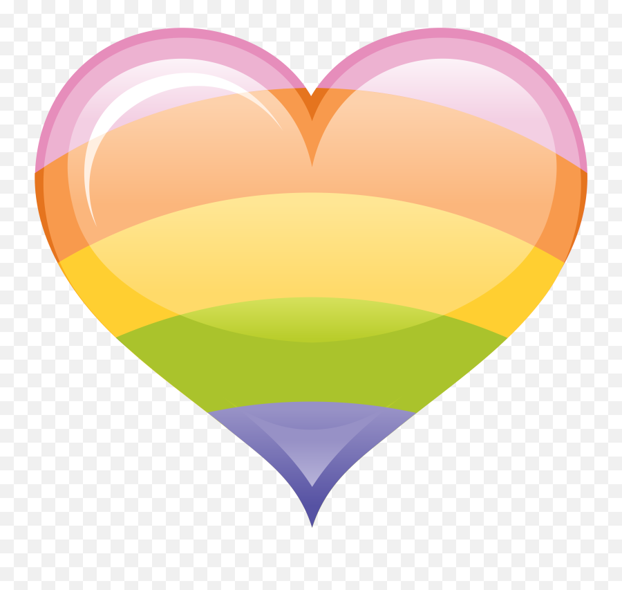 Free Rainbow Retro Heart Png With Transparent Background - Coração Arco Iris Png,Purple Heart Png