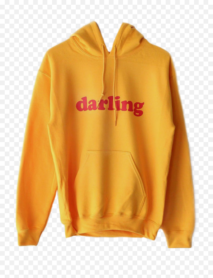 Download Hd Yellow Hoodie Jacket Aestheticaesthetic - Aesthetic Girl Hoodie Png,Sweatshirt Png