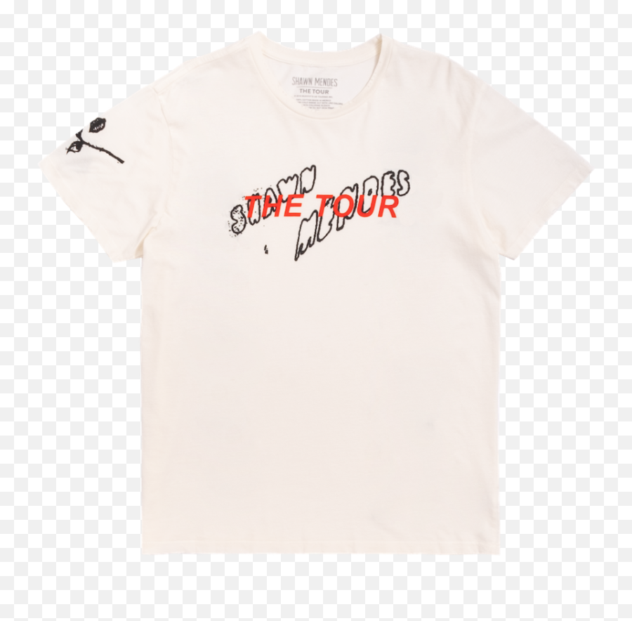 The Tour Name Plate T - Shirt U2013 Shawn Mendes Official Store Png,White Tshirt Png