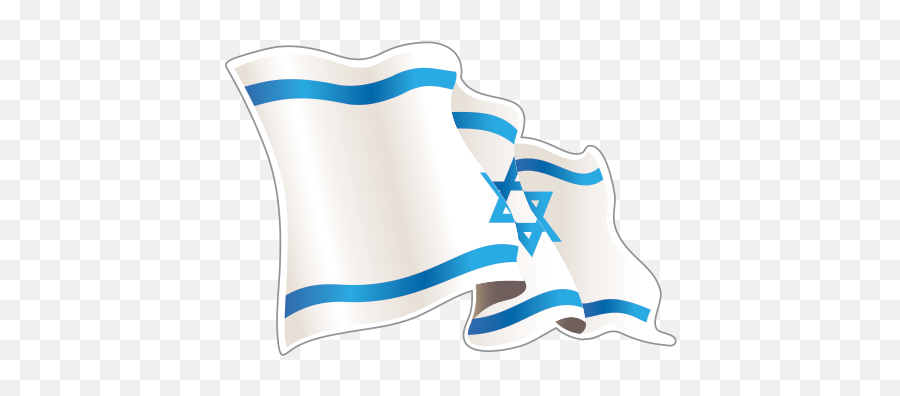 Printed Vinyl Il Israel Flag Stickers Factory - Illustration Png,Israel Flag Png