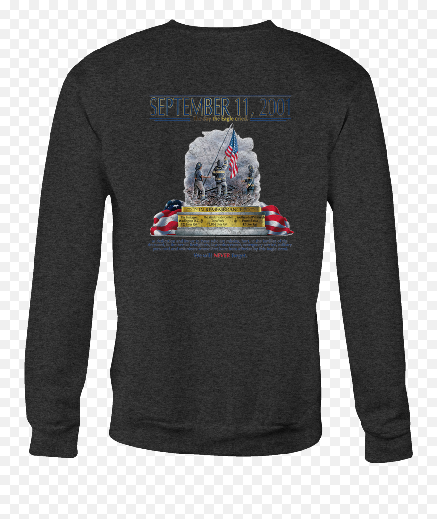 Details About Crewneck Sweatshirt 9112001 Never Forgot Ny Twin Towers Firefighters Flag Png