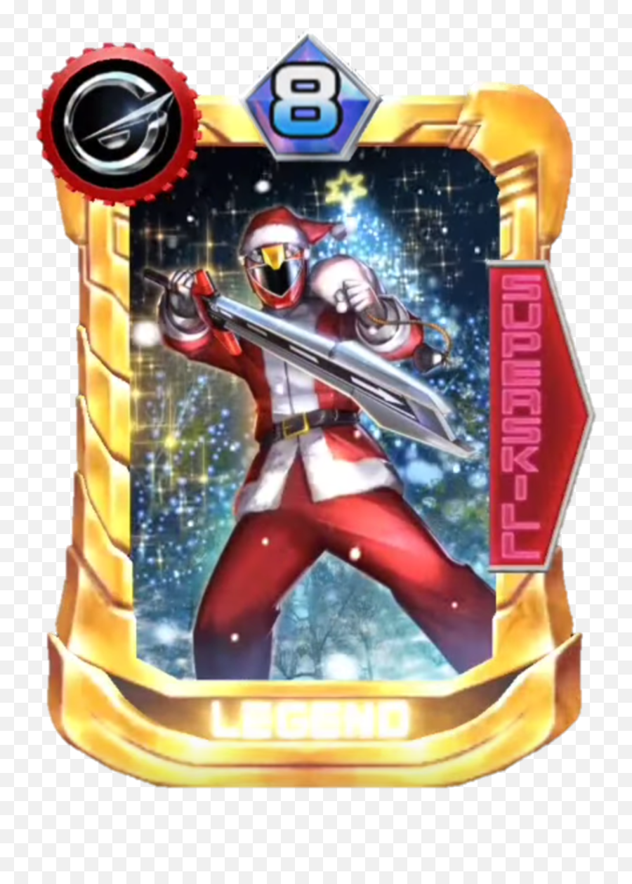 Download Go - On Red Christmas Card In Super Sentai Legend Super Sentai Legend Wars Cards Png,Super Sentai Logo