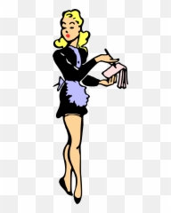 Clipart - Clipart Waitress Transparent Cartoon Jingfm Png,Waitress Png