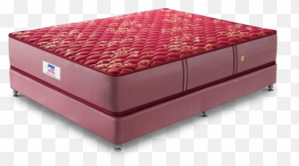 Spring - koilmaroonwithmetallicasilverborderwithbase Mattress png