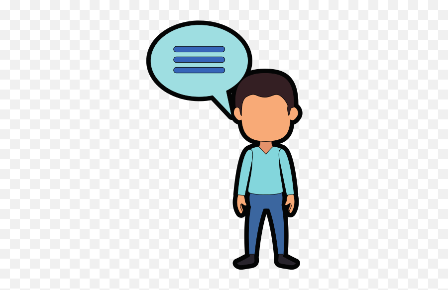 Businessman With Speech Bubble Avatar Png Character Icon