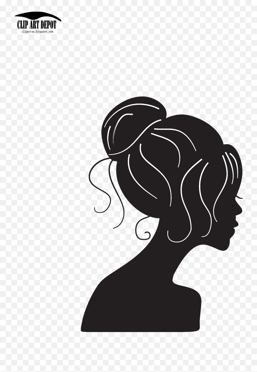 Hd Woman Face Silhouette Clip Art - Girl 388567 Png Girl Face Silhouette Vector,Woman Face Png