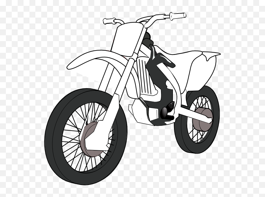 White Black Motorcycle Clip Art - Medios De Transporte Terrestre Png,Motorcycle Clipart Png
