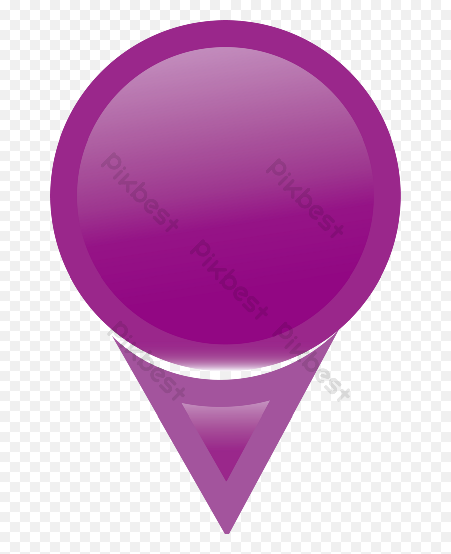 Cartoon Location Small Icon - Triangle,Place Icon Png
