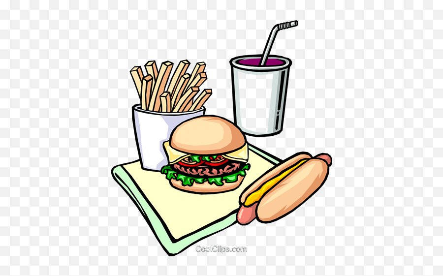 Fast Food Royalty Free Vector Clip Art Illustration - Vector Lanche Png,Cartoon Burger Png