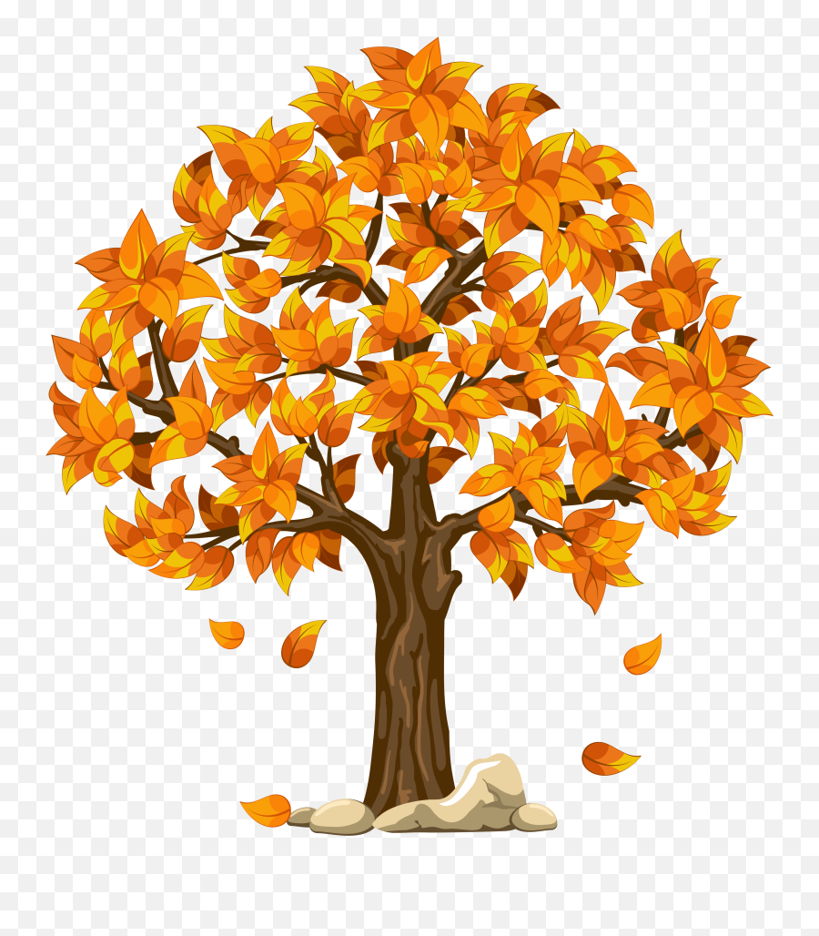 Library Of Orange Tree Svg Black And - Autumn Tree Clipart Png,Orange Tree Png