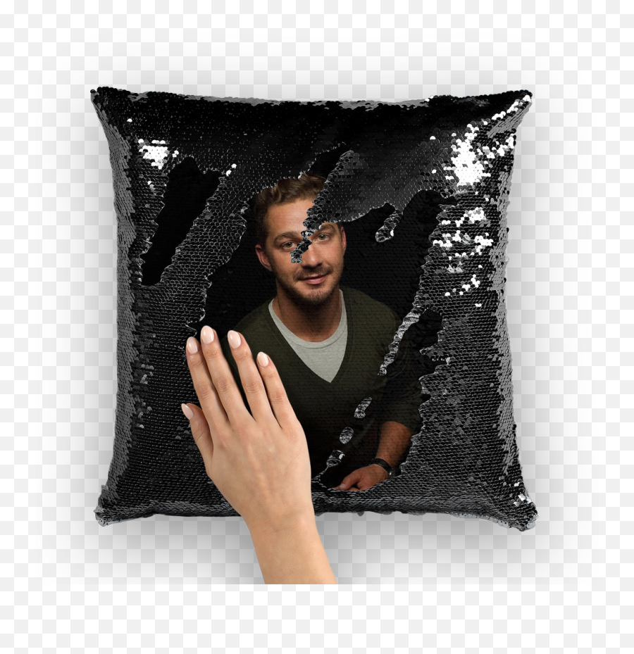 Download Hd Shia Labeouf Sequin Cushion Cover - Pillow Ryan Reynolds Pillow Png,Shia Labeouf Png