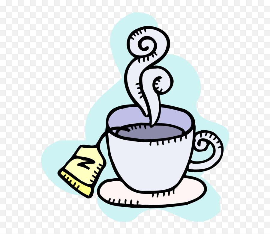 Vector Illustration Of Hot Cup Tea In Teacup With - Clipart Cha Png,Tea Cup Icon