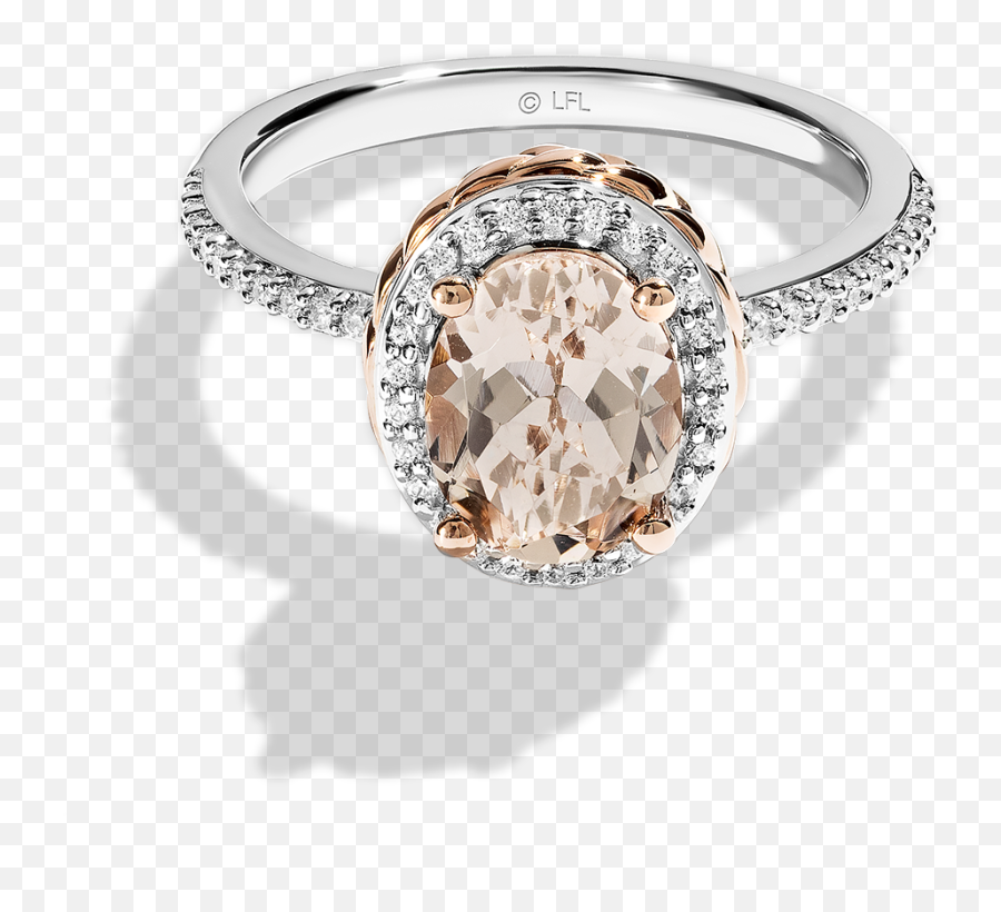 Galactic Royalty Womenu0027s Ring 16 Cttw White Diamonds And Morganite True Two Tone Silver 10k Rose Gold - Princess Leia Star Wars Wedding Rings Png,Galaxy S4 Diamond Icon