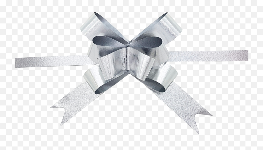 Metallic Silver Pull Bows - Pack Of 50 Portable Network Graphics Png,Gift Bow Png