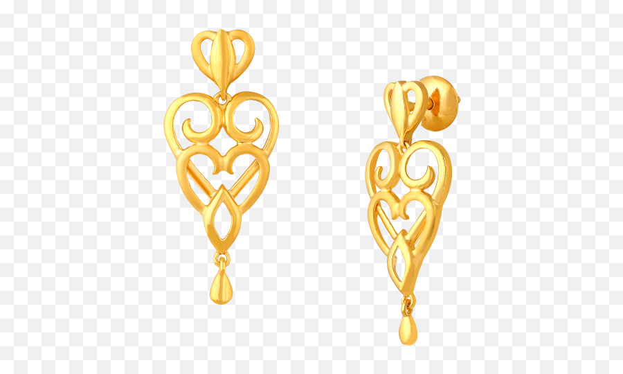 Interloped Gold Hearts Earrings - Gold Earring Designs New Png,Gold Hearts Png