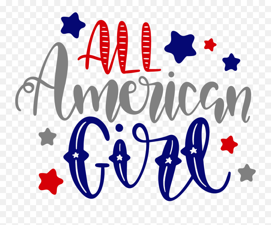 All American Girl Design Only - Calligraphy Png,American Girl Png