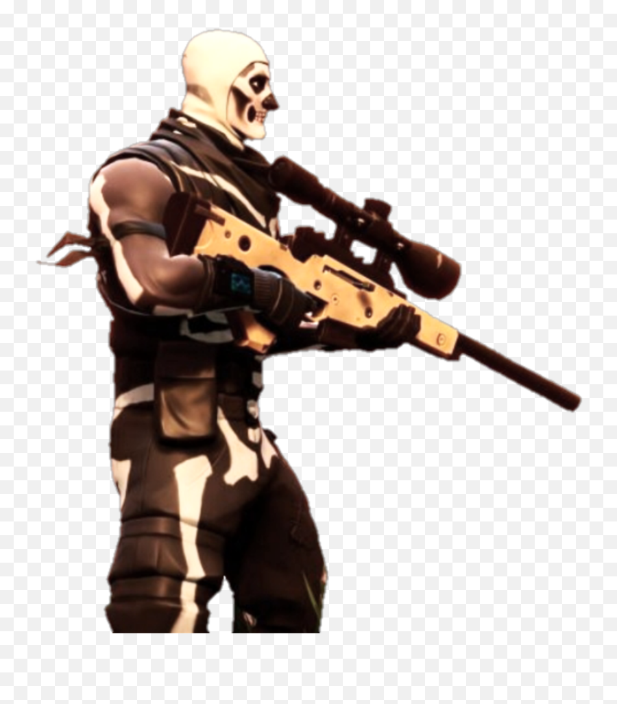 Download Skull Trooper Png - Skull Trooper With Sniper,Fortnite Skull Trooper Png
