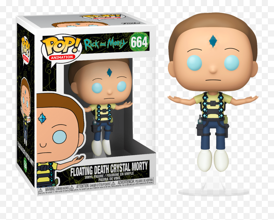 Floating Death Crystal Morty Funko Pop Exclusive Rick And Animation Vinyl Figure - Rick And Morty Pops Png,Morty Transparent