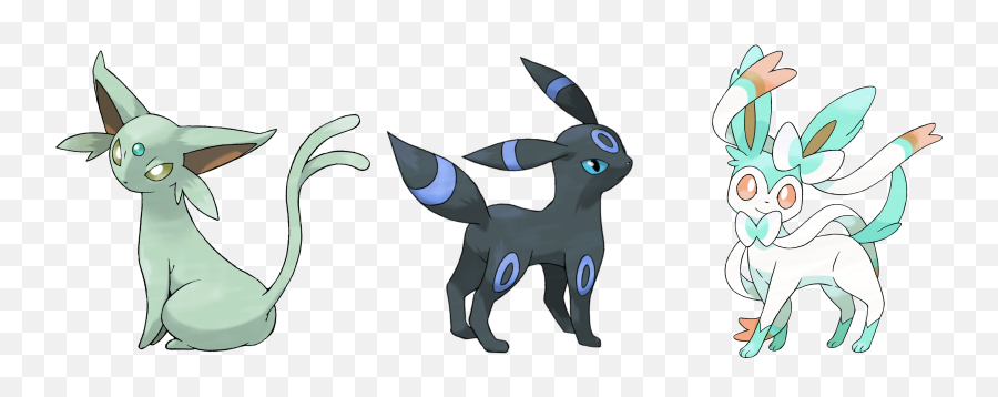 Espeon Umbreon And Sylveon I Put - Pokemon Umbreon Png,Espeon Png