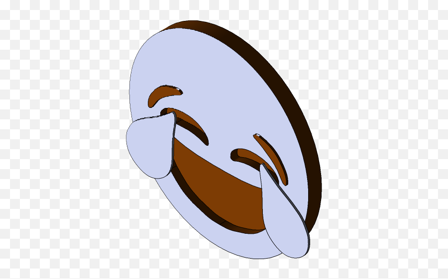 Crying Laughing Emoji 3d Cad Model Library Grabcad - Clip Art Png,Emoji Laughing Png
