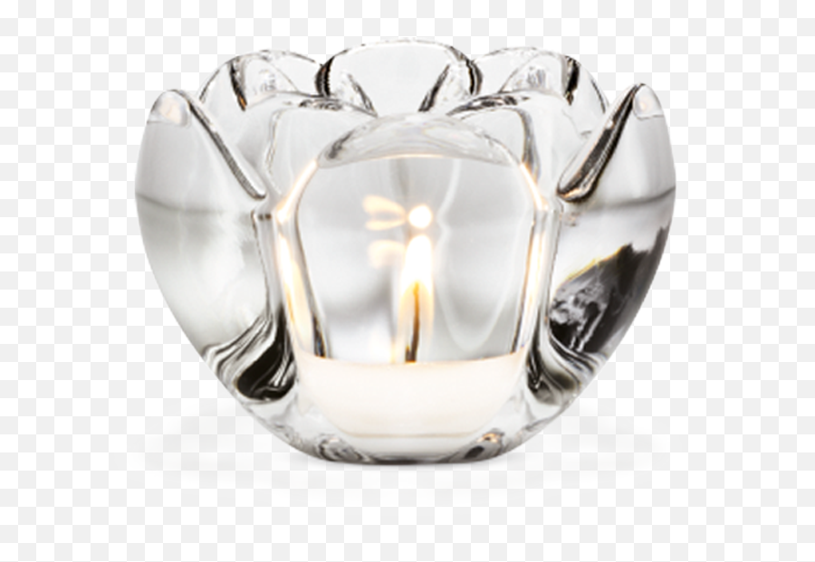 Lotus Tealight Holder Transparent 7 Cm U2013 Holmegaarddk - Lighting Png,Lotus Transparent