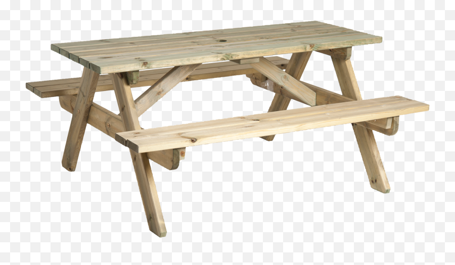 Pine Heavy Duty Picnic Table 6ft - Picnic Table Cut Out Png,Outdoor Table Png