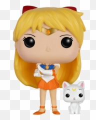 Funko Pop Vinyl Sailor Moon - Sailor Venus With Artemis Colthat Uk Sailor Venus Funko Pop Png,Sailor Venus Png