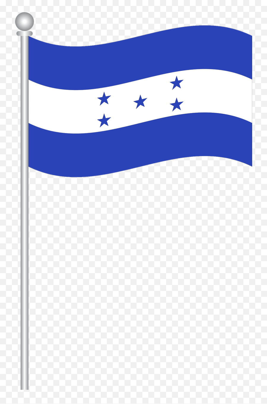 Flag Of Honduras World - Bandera De Honduras Con Hasta Png,Honduras Flag Png