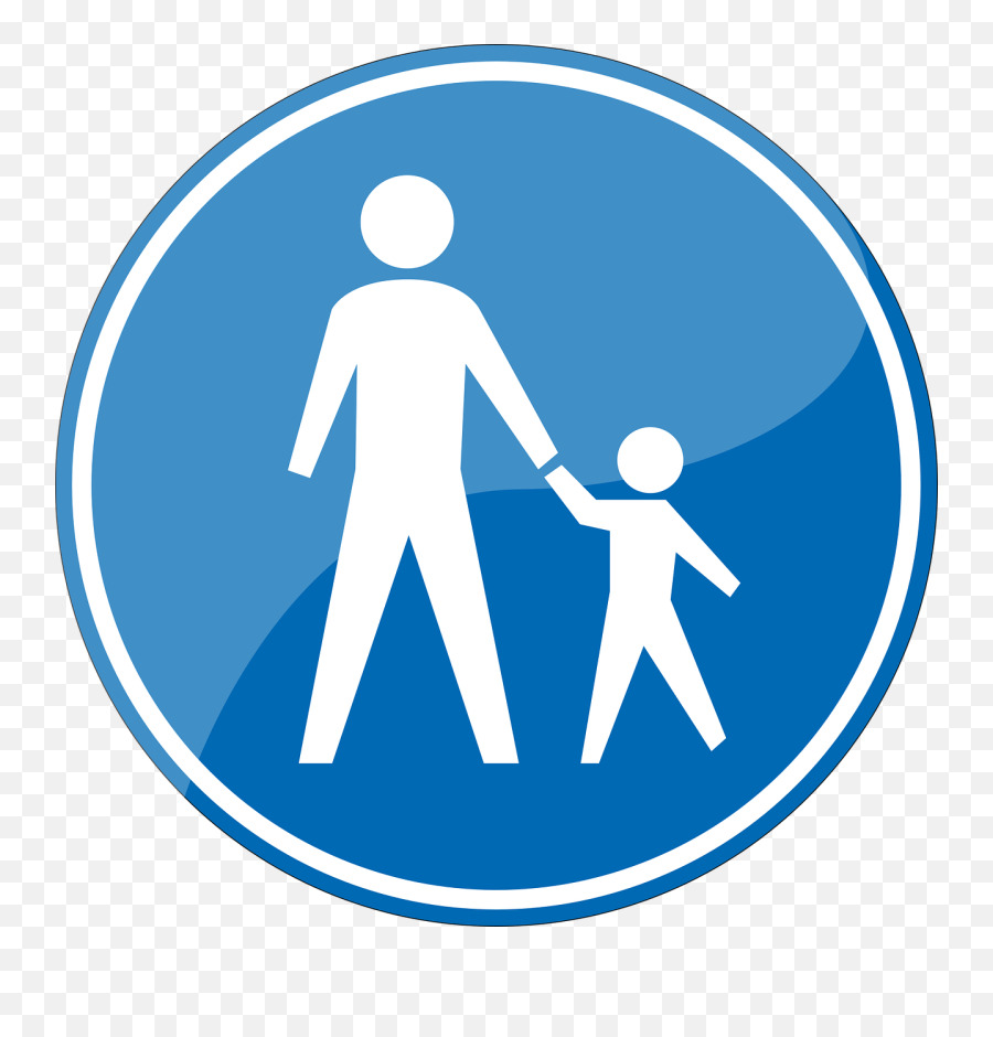 Road Sign Crossing Icon Traffic - Señal De Adulto Y Niño Png,Road Sign Icon