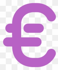 Euro Exchange Money Symbol Currency Icon - Bold Purple png