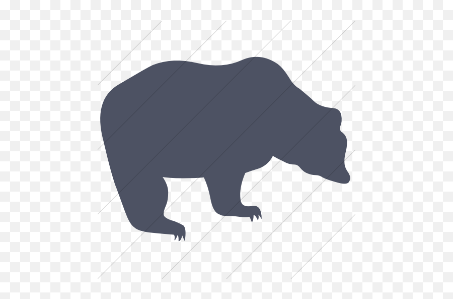 Iconsetc Simple Blue Gray Animals Bear Icon - Grizzly Bear Png,Sloth Icon