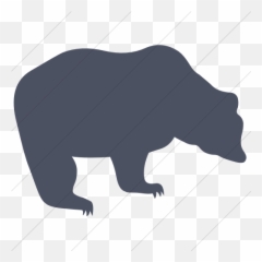 Iconsetc Simple Blue Gray Animals Bear Icon - Grizzly Bear png