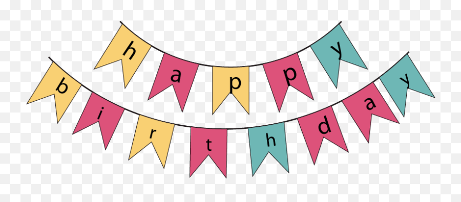 Happy Birthday To You Banner - Hand Colored Happy Birthday Png,Labels Png
