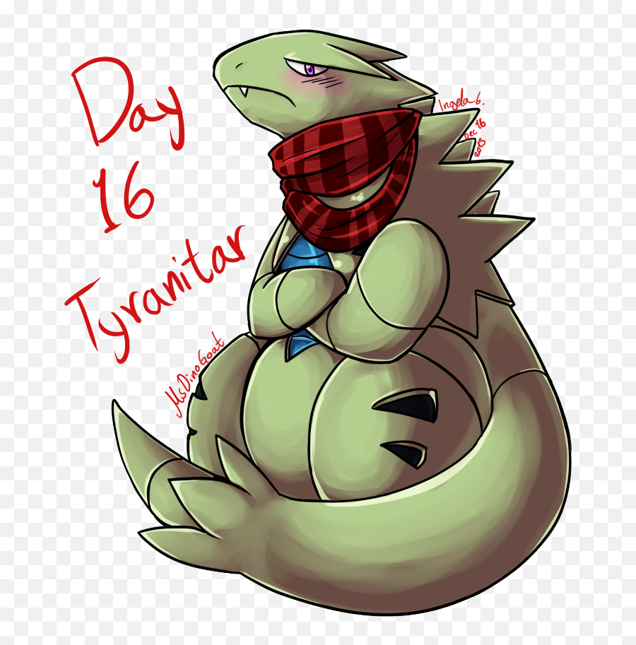 Pokeddexy Day 16 - Tyranitar U2014 Weasyl Cartoon Png,Tyranitar Png