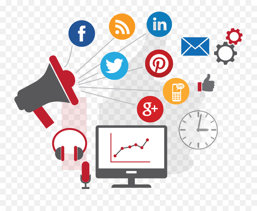 Specialization In Social Media - Digital Marketing Vector Png,Social Media Marketing Png