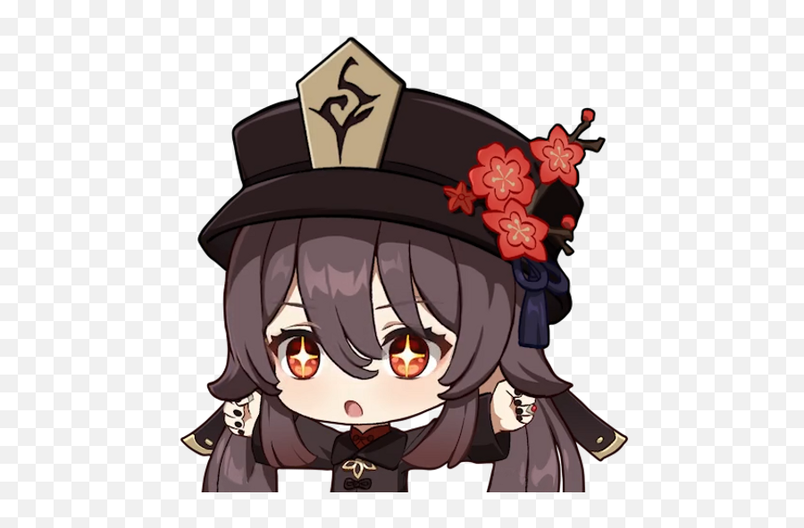 Sticker Maker - Liyue Characters 2 Genshin Impact Hu Tao Chibi Livestream Png,Megumin Icon