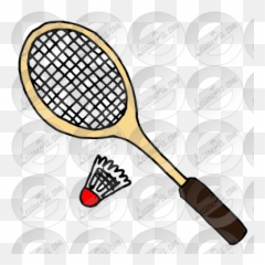 Download Badminton Clipart Racket - Dessin Beach png