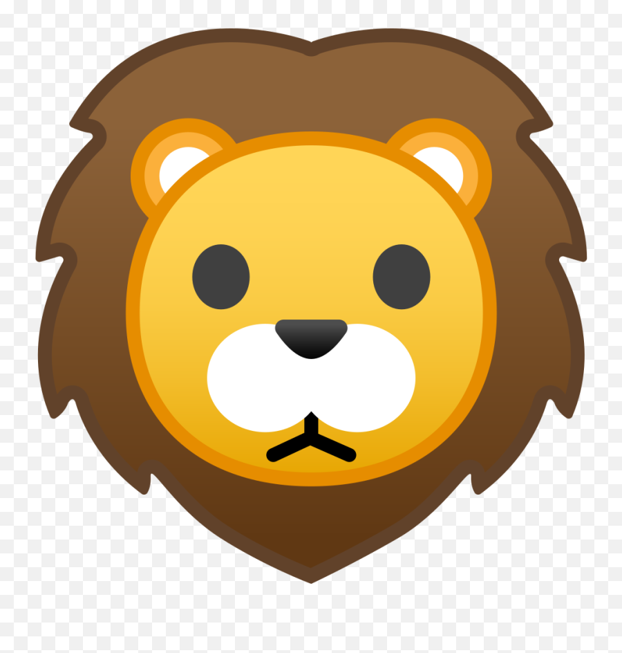 Lion Face Icon Noto Emoji Animals Nature Iconset Google - Transparent Background Lion Emoji Png,Face Icon Png