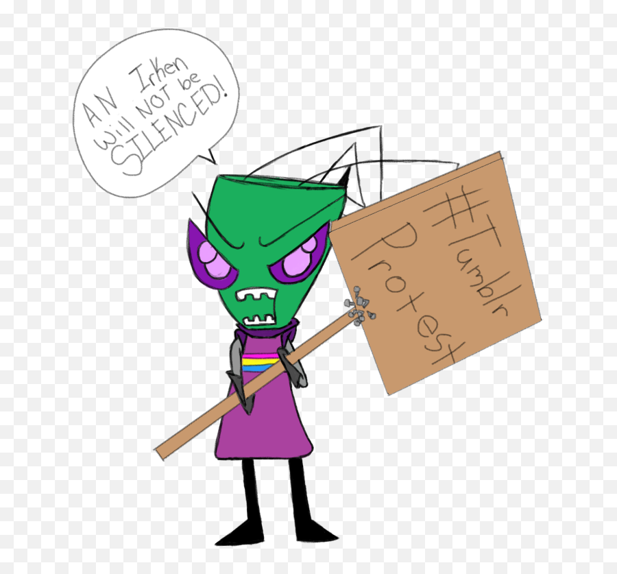 Tumblr Protest - Cartoon Clipart Full Size Clipart Cartoon Png,Protest Png
