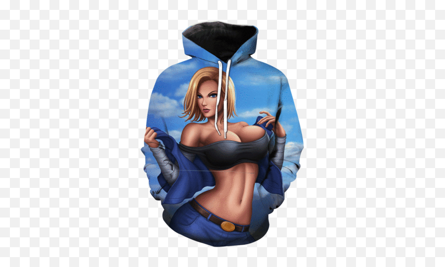 Dragon Ball Z Android 18 Clothing - Sexy Android 18 Hoodie Hoodie Png,Android 18 Png