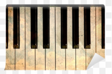 Vintage Piano Keys Wall Mural Pixers - Musical Keyboard png