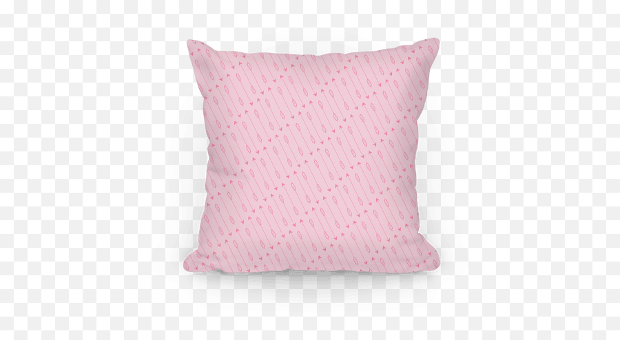Pink Diagonal Arrow Pattern Pillow - Emoji Full Size Png Cushion,Arrow Emoji Png