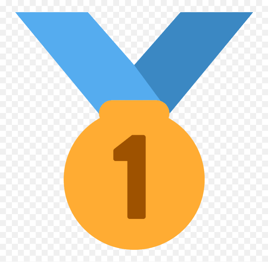 1st Place Medal Emoji Clipart Free Download Transparent - Emoji Medalla Png,1st Png