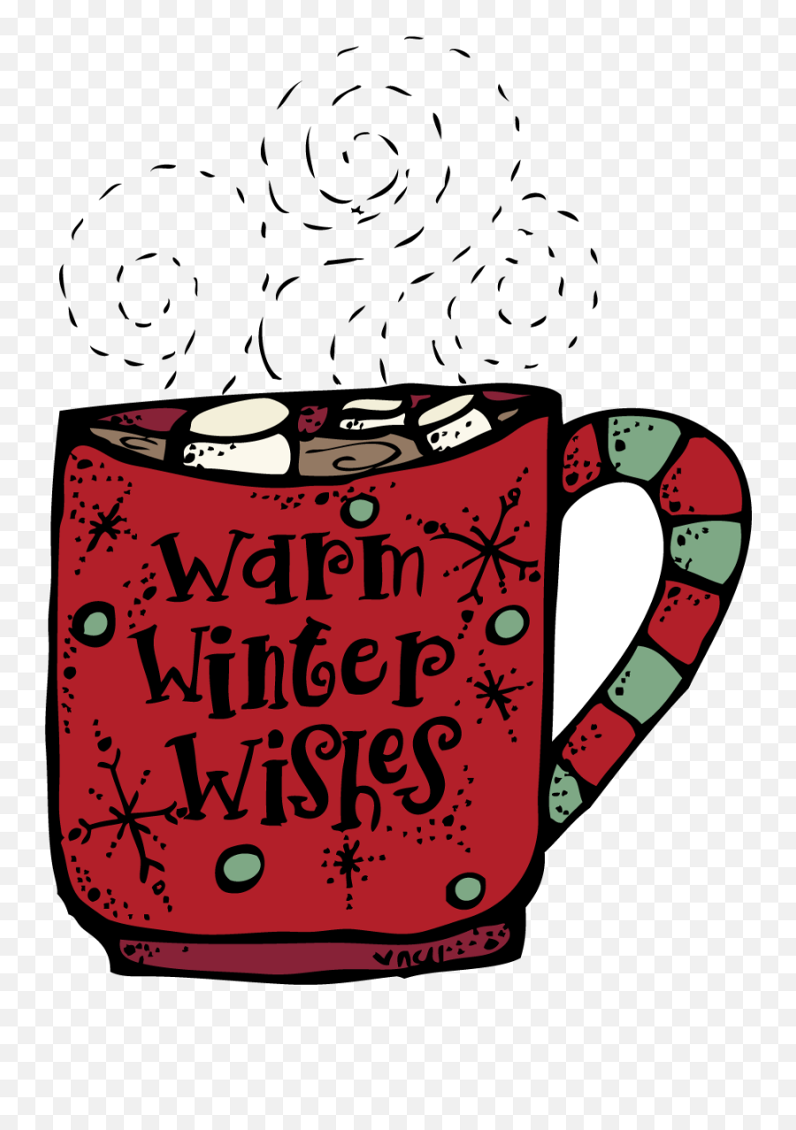 hot cocoa mug clipart black