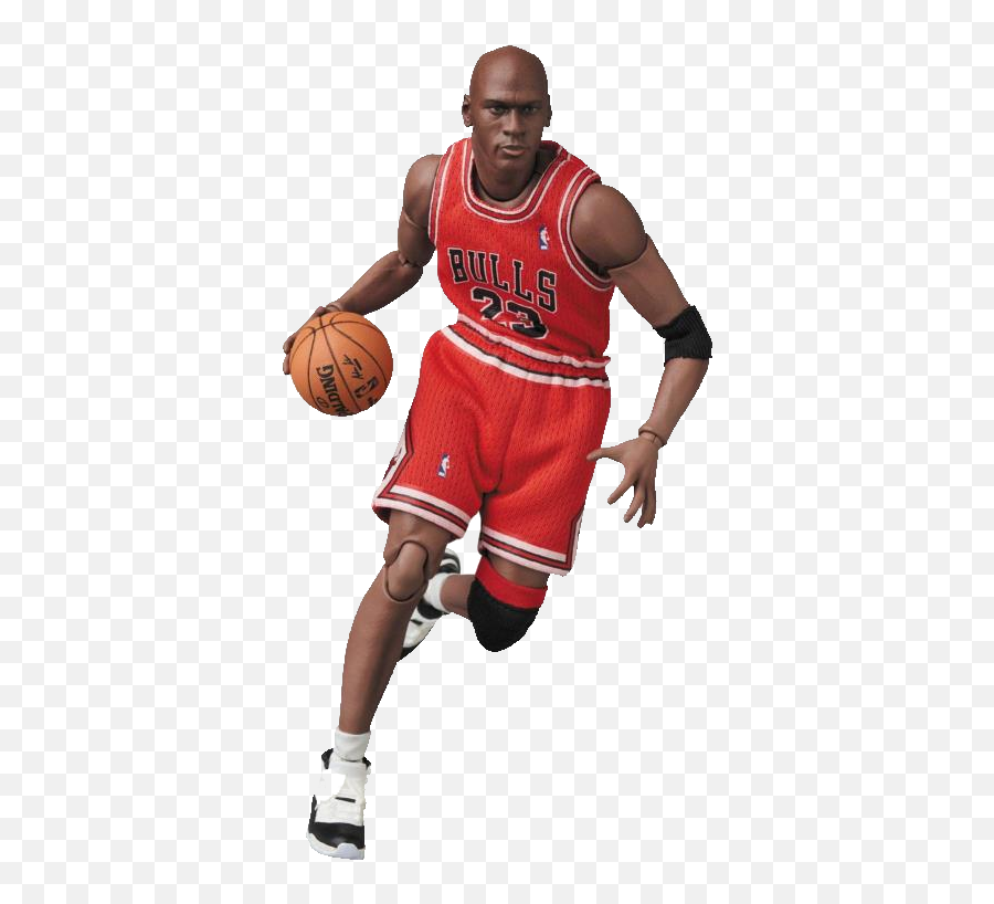 Michael Jordan Chicago Bulls Red Road Uniform Mafex Action - Michael Jordan Action Figure Png,Chicago Bulls Png