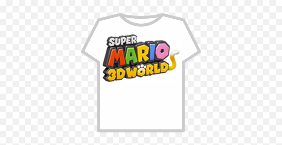 Super Mario 3d World Logo - Boku No Roblox T Shirt Png,Super Mario 3d World Logo