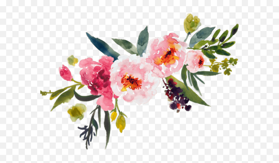 Peony Clipart Bouquet - Butterflies And Flowers Background Png,Peony Transparent