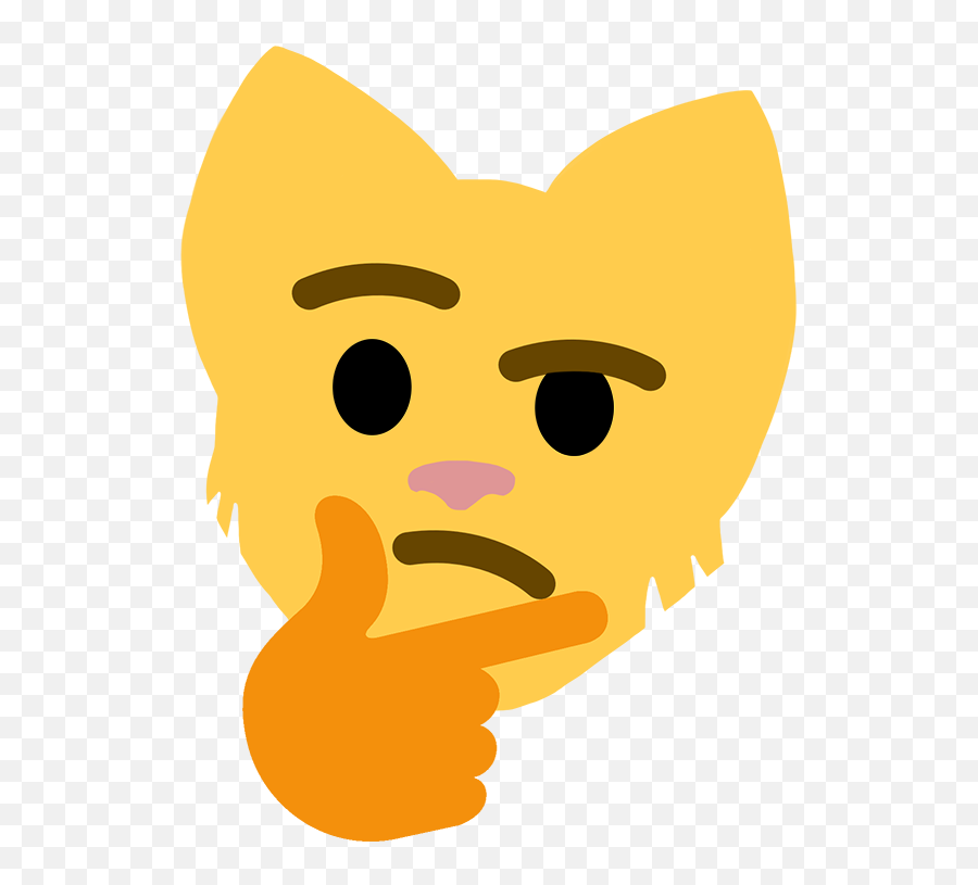 Katia Thinking Face Emoji Know Your Meme - Cat Thinking Face Emoji Png,Cat Emoji Png
